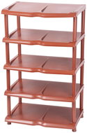 Strend Pro Regal, shoe rack, 5 compartments, brown, 48 × 30.5 × 86 cm - Shoe Rack