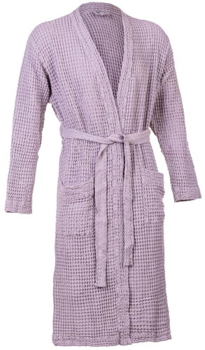 Tutti Terry Waffle Kimono Robe 400 gsm Purple XS/S - Bathrobe - Main image