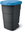 Bin, anthracite with blue lid 90 l