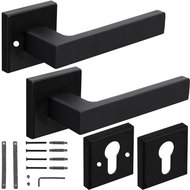 Ruhhy Door handle - set black - Door Fittings