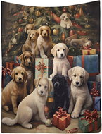 Excellent Microplush warm blanket 150 × 200 cm - Christmas retrievers - Blanket