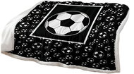 Excellent Micro plush warm blanket black 150 × 200 cm - Football - Blanket