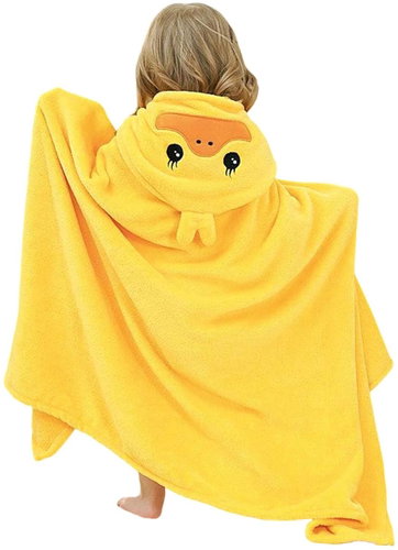 Excellent Beach towel with hood 70 ×140 cm - Yellow chick - Children's Bath Towel - Main image