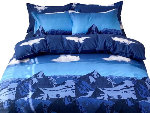 Excellent 3-piece bedding set 135 × 200 cm - Mountain pattern - Bed Linen - Main image
