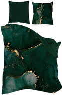 Faro Linen satin 140 × 200 + 70 × 90 Minerals green - Bed Linen