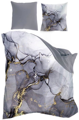 Faro Linen satin 140 × 200 + 70 × 90 Minerals grey - Bed Linen - Main image