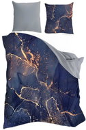 Faro Linen satin 140 × 200 + 70 × 90 Minerals blue - Bed Linen