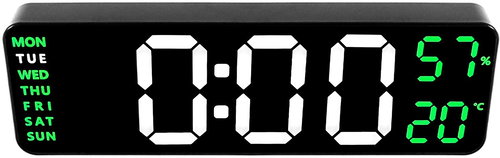 Aga Digital clock with alarm green - Ébresztőóra - Fő fotó