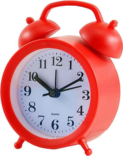 Verk Retro analogue alarm clock 8,5 × 11,5 cm, red - Alarm Clock - Main image