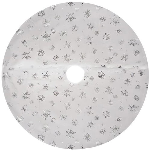 Ruhhy Christmas tree blanket 78 cm, white - silver - Christmas Tree Mat - Main image