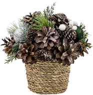 Strend Pro MagicHome Christmas ikebana natural with green balls 19 × 19 cm - Decoration