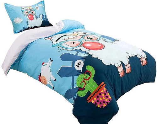 Excellent Linen Comic 200 × 230 cm - Lama - Bed Linen - Main image