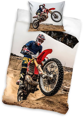 Excellent Reversible bedding 140 × 200 cm - Motorbike/Cross - Bed Linen - Main image