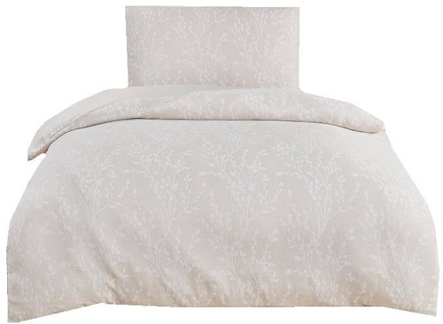 Jahu Jacquard bed linen Boston 140 × 200 + 70 × 90 - beige - Bed Linen - Main image