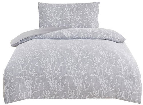 Jahu Jacquard bed linen Boston 140 × 200 + 70 × 90 - grey - Bed Linen - Main image