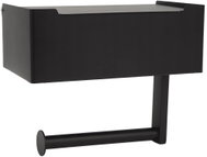 Verk 27242 Toilet paper holder with shelf, black - Toilet Paper Holder
