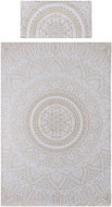 The Spirit of OM organic cotton bed linen with mandala - beige and grey print - Bed Linen