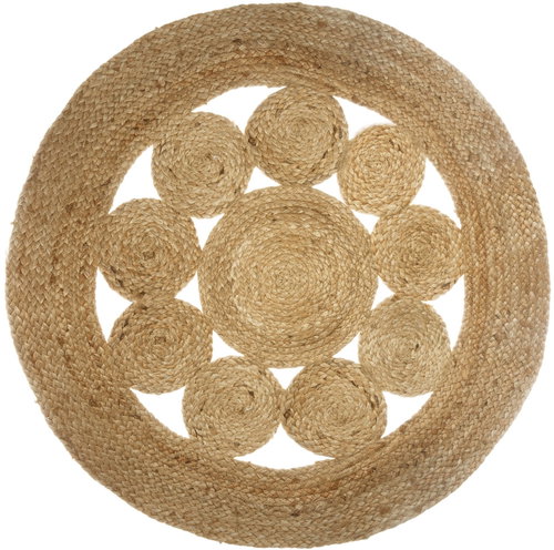 Atmosphera Round jute rug, 80 cm - Carpet - Main image