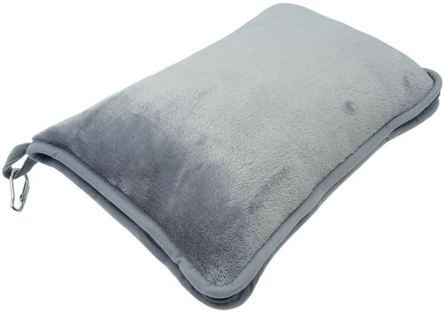 EXCELLENT Travel blanket 2in1 with pillow, dark grey - Blanket - Main image