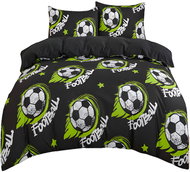 Excellent 3-piece bedding set 135 × 200 cm, black - Foot Ball - Bed Linen