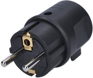 Solight Cable rubber wet plug angled 220V/16A/IP44, black - Plug