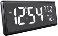 Verk 27452 Multifunction digital clock with thermometer, black - Table Clock