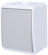 Solight Wet switch IP54, No. 1 single pole, grey - Light Switch