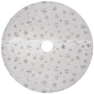 Ruhhy 22224 Christmas tree blanket 120 cm, white and silver - Christmas Tree Mat