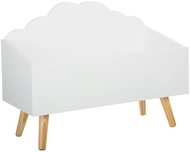 Atmosphera Toy Box Puff, white - Wooden Box