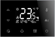 iNELS Wireless glass touch thermostat RFTC-4 black - Thermostat
