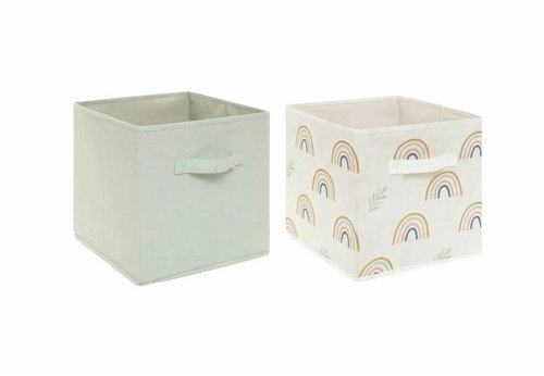 Atmosphera Fabric boxes Rainbow 2 pcs - Storage Box - Main image