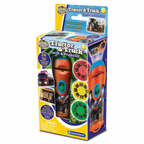 Brainstorm Toys Handheld Photo Projector - Tractors and Trucks - Light Projector - Main image