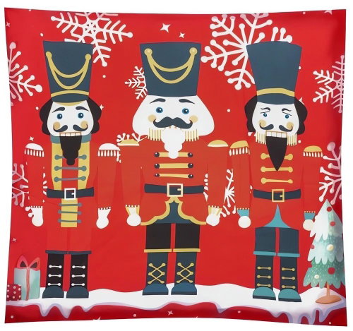 Ruhhy 22313 Christmas pillowcase 40 × 40 cm, red - Pillowcase - Main image