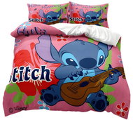 Excellent 3-piece bedding set pink 135 × 200 cm - With guitar - Bed Linen