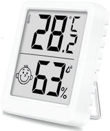 Verk 27439 Digital thermometer with hygrometer 4,5 × 5 cm, white - Weather Station