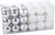 Verk 26098 Set of Christmas banners 36 pcs, diameter 3 cm, silver and white - Christmas Ornaments