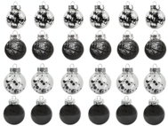Verk 26102 Set of Christmas banners 24 pcs, diameter 6 cm, black - Christmas Ornaments