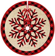 Verk 26188 Christmas tree blanket 120 cm, red, checked - Christmas Tree Mat