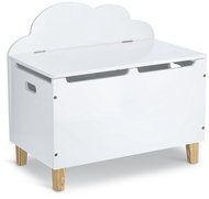 ZELLER Toy storage box with lid 60 × 34,5 × 56 cm, white - Storage Box
