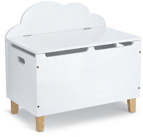 ZELLER Toy storage box with lid 60 × 34,5 × 56 cm, white - Storage Box - Main image