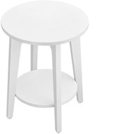 VASAGLE Folding table 40 × 40 × 51 cm, round, white - Side Table