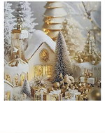 4sleep Christmas pillowcase 45 × 45 cm with zipper - Golden House - Pillowcase