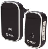 Garsaco Halale wireless doorbell 1 battery operated button and 1 receiver, black - Doorbell