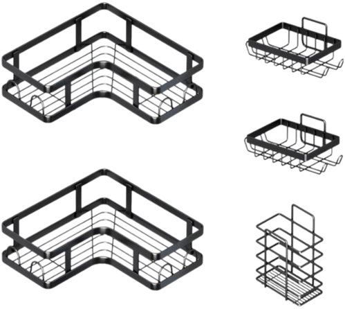 Verk 27419 Set of wall shelves, 5 pcs, black - Shelf - Main image