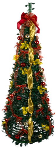 Ruhhy 26757 Folding Christmas tree with ornaments 1,8 m - Christmas Tree - Main image