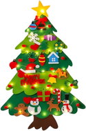 Kruzzel 26548 Felt Christmas tree with ornaments and LED lights, 100 cm - Christmas Decoration