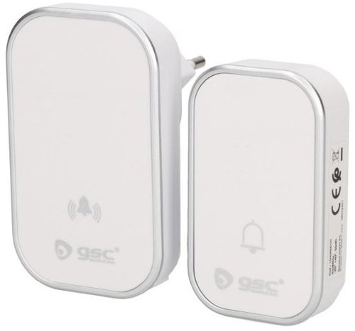 Garsaco Plumtre wireless doorbell 1 battery-free button and 1 receiver, white - Doorbell - Main image