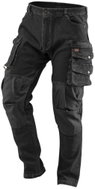 NEO Tools Men's denim work trousers, knee reinforcement, black - Work Trousers