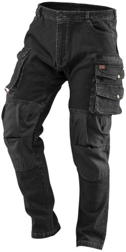 NEO Tools Men's denim work trousers, knee reinforcement, black Main image NEO Tools Men's denim work trousers, knee reinforcement, black - Work Trousers - Main image