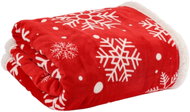 Ruhhy 26611 Blanket with Christmas motif 130 × 170 cm, red - Blanket